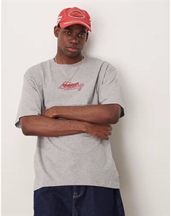 - Футболка свободного кроя цвета серый меланж Scalpers