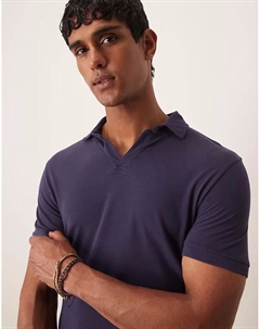 - Рубашка поло из тонкого материала темно-синего цвета Scalpers