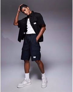 Свободные шорты-карго Giulio coord черного цвета Hugo blue