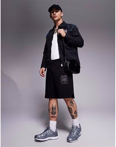 Спортивные шорты Bull Racing Capsule Deswick с серебряным логотипом черного цвета Hugo red