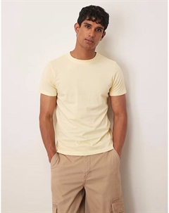 Футболка с изображением черепа светло-желтого цвета Scalpers