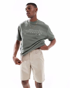 Свободные шорты-чиносы бежевого цвета Only & sons