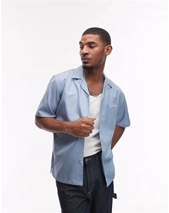 Рубашка с короткими рукавами delray синего цвета Carhartt wip