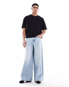 Джинсы очень широкого кроя светло-голубого цвета Asos design