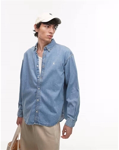 Джинсовая рубашка Lucas в средне-синем цвете Carhartt wip