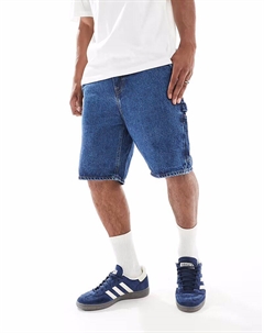 Шорты из плотницкого денима из средне-синего денима Only & sons