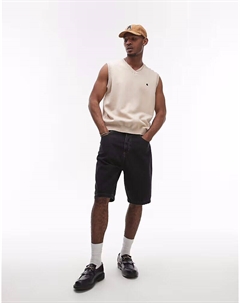 Джинсовые шорты-бридж brandon черного цвета Carhartt wip