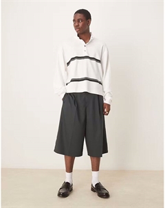 Свободные шорты-бермуды зеленого цвета с защипами Asos design