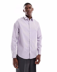 Формальная рубашка из легкого в уходе поплина сиреневого цвета Asos design