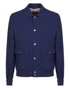 Хлопковая рубашка-пиджак, синий Brunello cucinelli