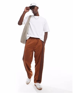 Широкие полосатые брюки цвета выжженного оранжевого цвета Pull & bear