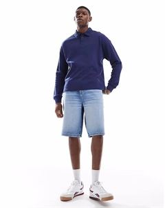 Удлиненные джинсовые шорты светло-голубого цвета Asos design