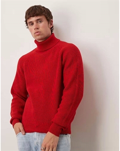 - Bowie - Вязаный свитер с высоким воротом красного цвета Scalpers