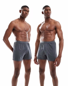 2 пары трикотажных боксеров в темном оттенке Asos design