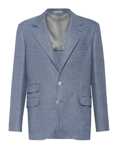 Пиджак в клетку, синий Brunello cucinelli