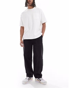 Джинсы-баллоны Pull&Bean с отделкой швом черного цвета Pull & bear