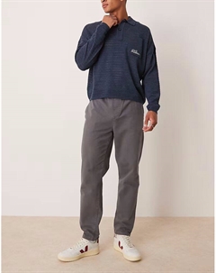 Зауженные брюки чинос угольного цвета Asos design