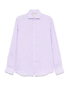 Льняная рубашка, фиолетовый Brunello cucinelli