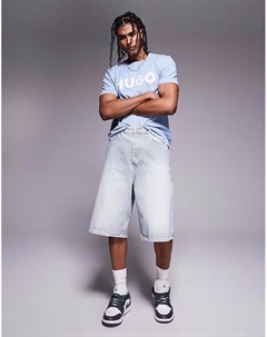 Свободные шорты Aman светло-голубого цвета Hugo blue