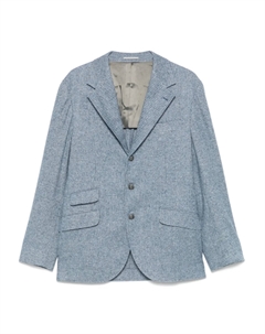 Клетчатый блейзер, синий Brunello cucinelli