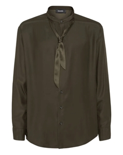 Атласная рубашка, зеленый Dsquared2