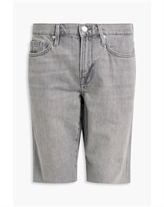 Джинсовые шорты L'Homme с потертостями, серый Frame