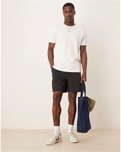 Шорты-бермуды стандартной длины черного цвета Asos design