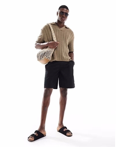 Свободные шорты-чинос черного цвета Only & sons