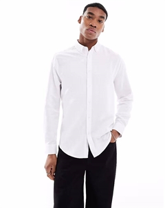 Рубашка оксфорд обычного кроя белого цвета Asos design