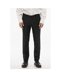 CC COLLECTION Rip Stop Checked Wool and Silk CERIM.RESET Pan Брюки, Black Corneliani