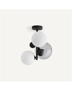 Потолочный светильник из дымчатого стекламеталла Bullesco каштановый Am.pm.