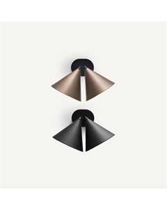 Настенный светильник с двойным плафоном Moke черный Am.pm.