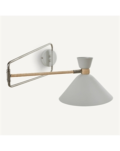 Светильник на шарнире из металла и ротанга Zoticus Ratan бежевый Am.pm.