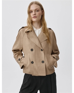 Укороченный тренч из искусственной кожи Sela