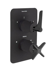 Смеситель для душа Adagio 918722SNM с термостатом Черный матовый Ramonsoler