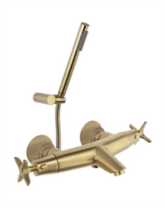 Смеситель для ванны Adagio 913901DOC с термостатом Золото брашированное Ramonsoler
