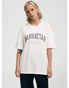 Хлопковая футболка оверсайз с надписью Твое