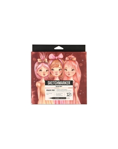 Набор маркеров "Brush Pro Skin Set" 12 цветов в картонной упаковке Sketchmarker