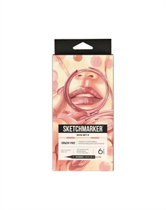 Набор маркеров "Brush Pro Skin Set v.2" 6 цветов в картонной упаковке Sketchmarker