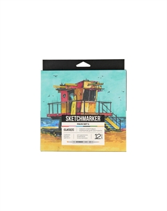 Набор маркеров "Classic Main Set v.1" 12 цветов в картонной упаковке Sketchmarker