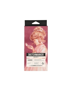 Набор маркеров "Classic Skin Set v.2" 6 цветов в картонной упаковке Sketchmarker