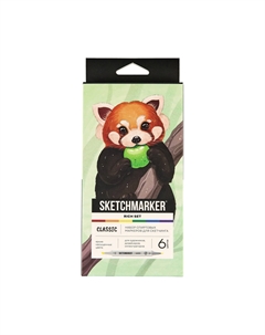 Набор маркеров "Classic Rich Set" 6 цветов в картонной упаковке Sketchmarker