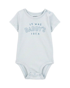 Боди хлопковое с надписью Carter`s