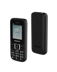 Мобильный телефон MAXVI C3n, 1.77" 160x128 TN, Spreadtrum SC6531E, 32Mb RAM, 32Mb, BT, 2-Sim, 800 мА·ч, micro-USB, черный Maxvi