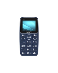 Мобильный телефон MAXVI B110, 1.77" 160x128 QVGA, Spreadtrum SC6533, 32Mb RAM, 32Mb, BT, 1xCam, 2-Sim, 1000 мА·ч, micro-USB, синий (Maxvi B110 blue)