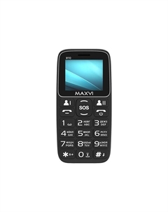 Мобильный телефон MAXVI B110 , 1.77" 160x128 QVGA, Spreadtrum SC6533, 32Mb RAM, 32Mb, BT, 1xCam, 2-Sim, 1000 мА·ч, micro-USB, черный (Maxvi B110 black)