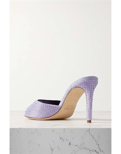 Замшевые мюли Holly с кристаллами, сиреневый Paris texas