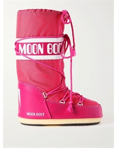 Зимние ботинки Icon из кожи и искусственной кожи, фуксия Moon boot