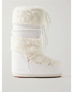 Зимние ботинки Icon из искусственного меха и кожи, белый Moon boot