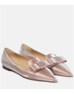 Балетки Gala с бантом, розовый Jimmy choo